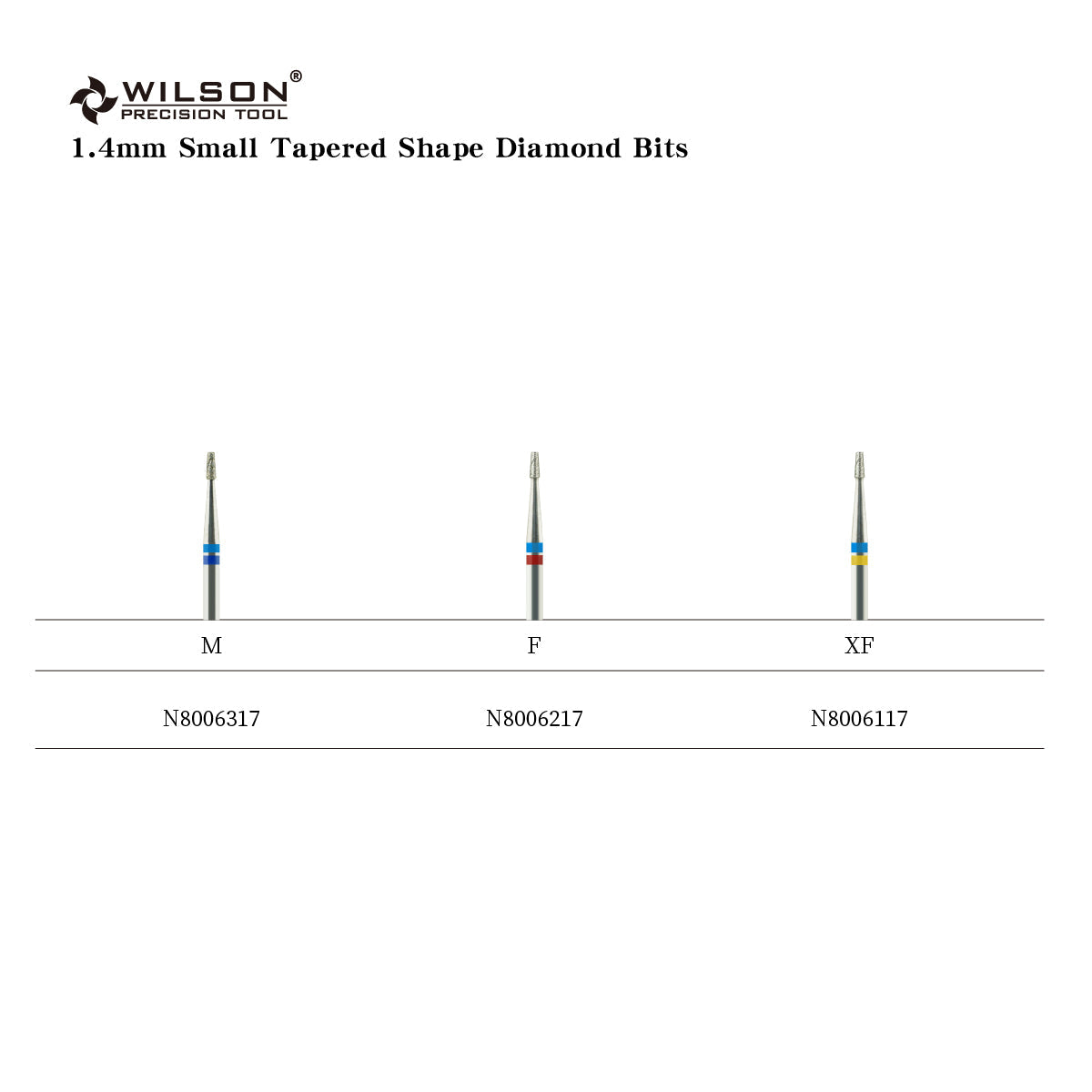 Natural Diamond Nail Drill Bit, Cooling Groove Edition, 1.4 Short Tapered Shape