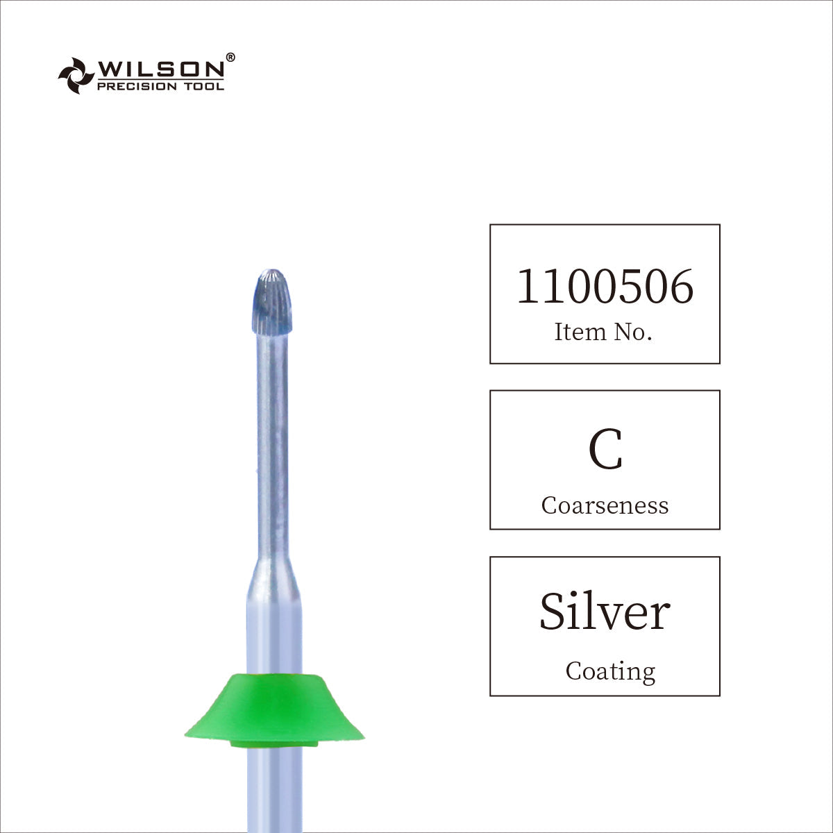 3/32" Snake Head Cuticle Cleaner Silver Carbide Bit