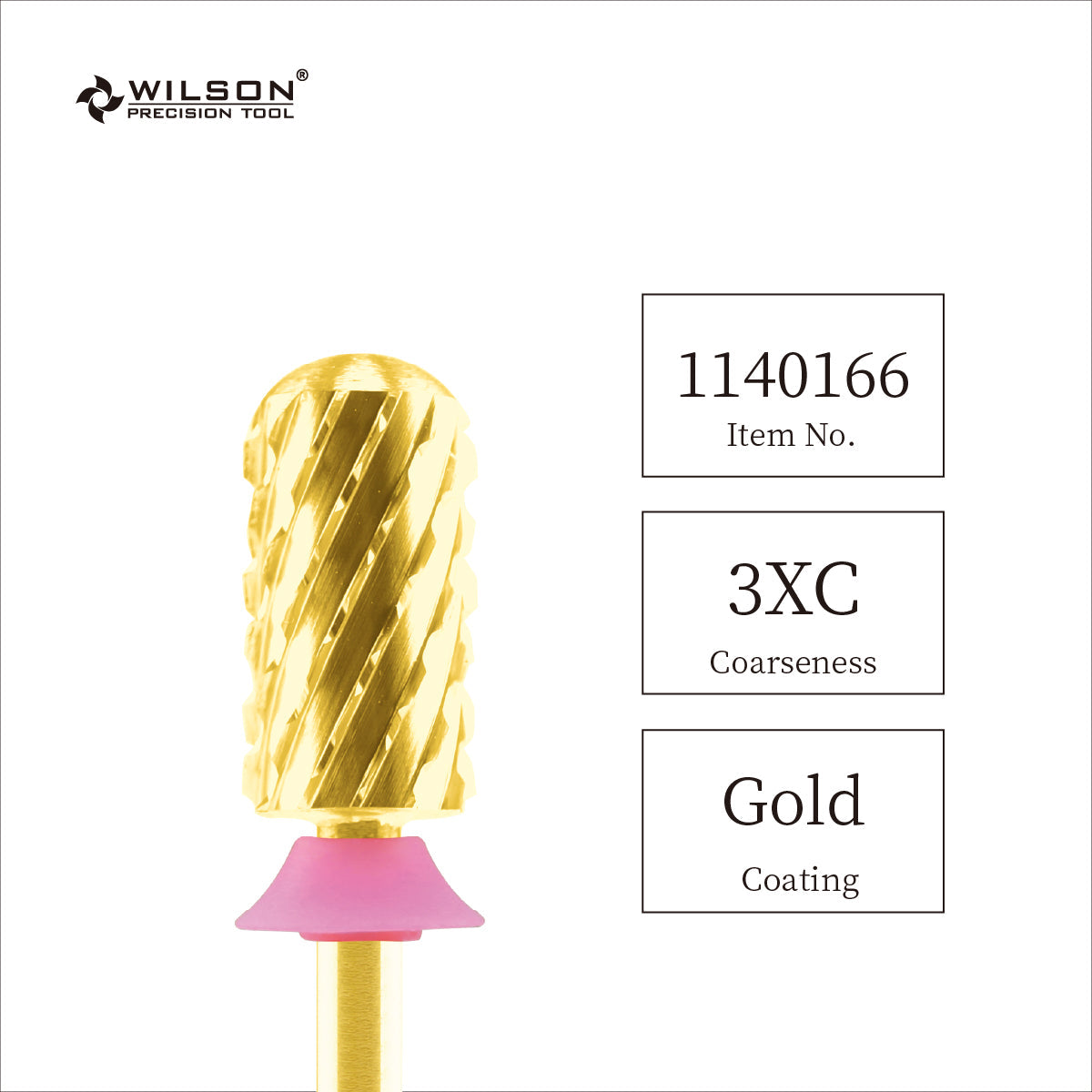 3/32"-large smooth top-gold-carbide bits-WILSON nail bits