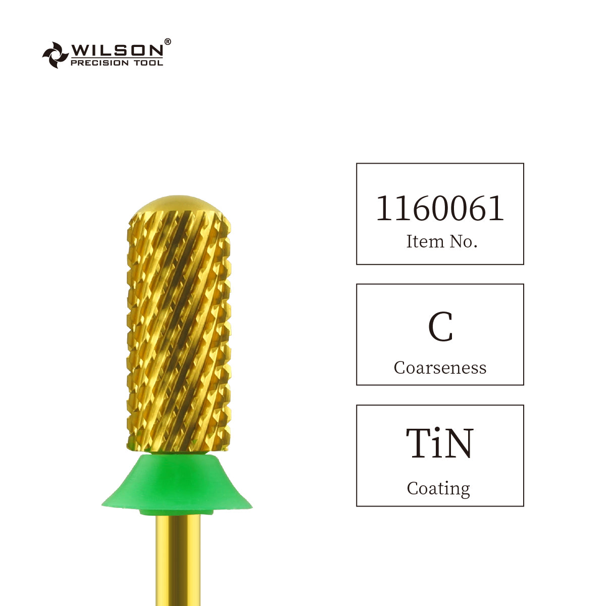 3/32" 5.35mm Flat Top Small Barrel Gold Bit nail dril bits (2XC - F)