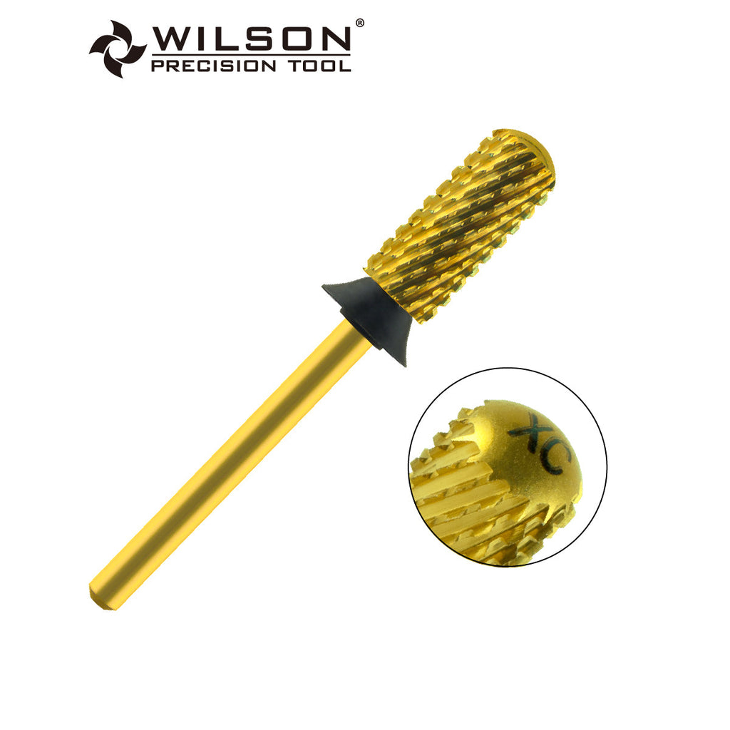 3/32" 5.35mm Flat Top Small Barrel Gold Bit nail dril bits (2XC - F)