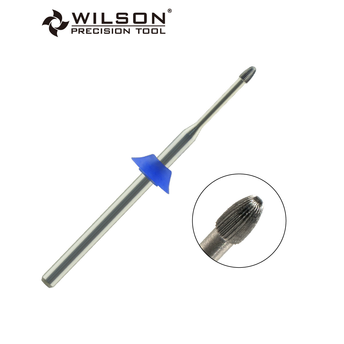 3/32" Snake Head Cuticle Cleaner Silver Carbide Bit