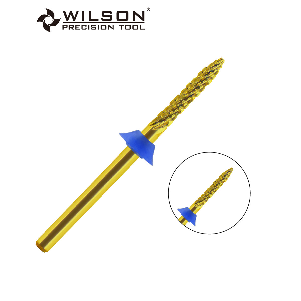 3/32" UNC Regular Tip Silver Carbide Bit  Cone Small Under Nail Cleaner