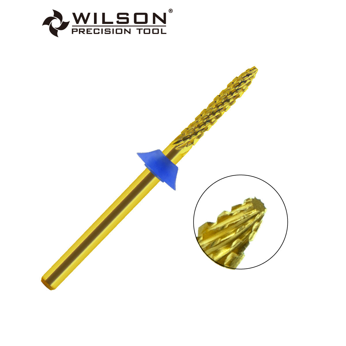 3/32" UNC Regular Tip Silver Carbide Bit  Cone Small Under Nail Cleaner