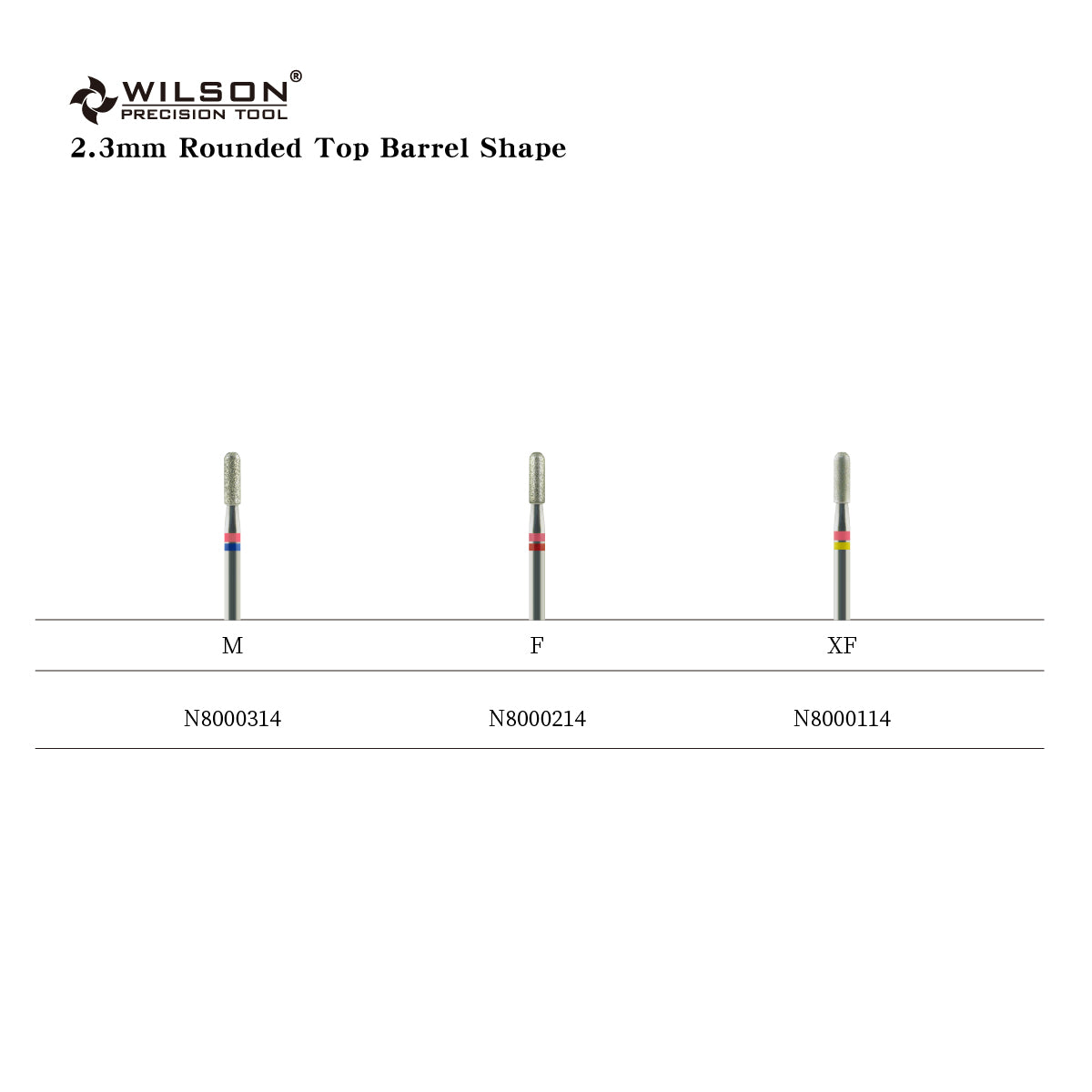 3/32" Natural Diamond Carbide Cuticle rounded top barrel Safety Bit nail bits