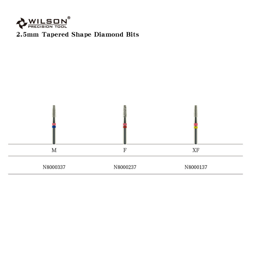 3/32"  Natural Diamond Carbide Cone Bit 2.5mm Tapered shape