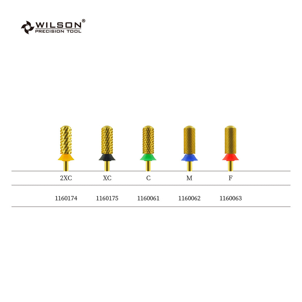 3/32" 5.35mm Flat Top Small Barrel Gold Bit nail dril bits (2XC - F)