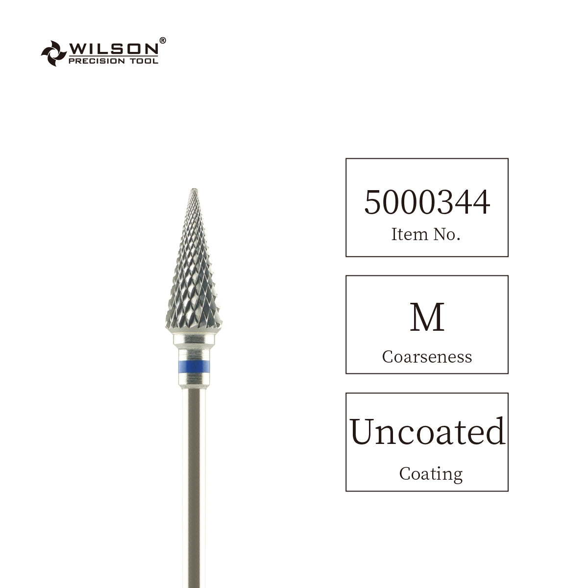 5000344 Professional Tapered Nib Nail Drill Bit, 3/32'' Carbide Tungsten Multi-function Bit