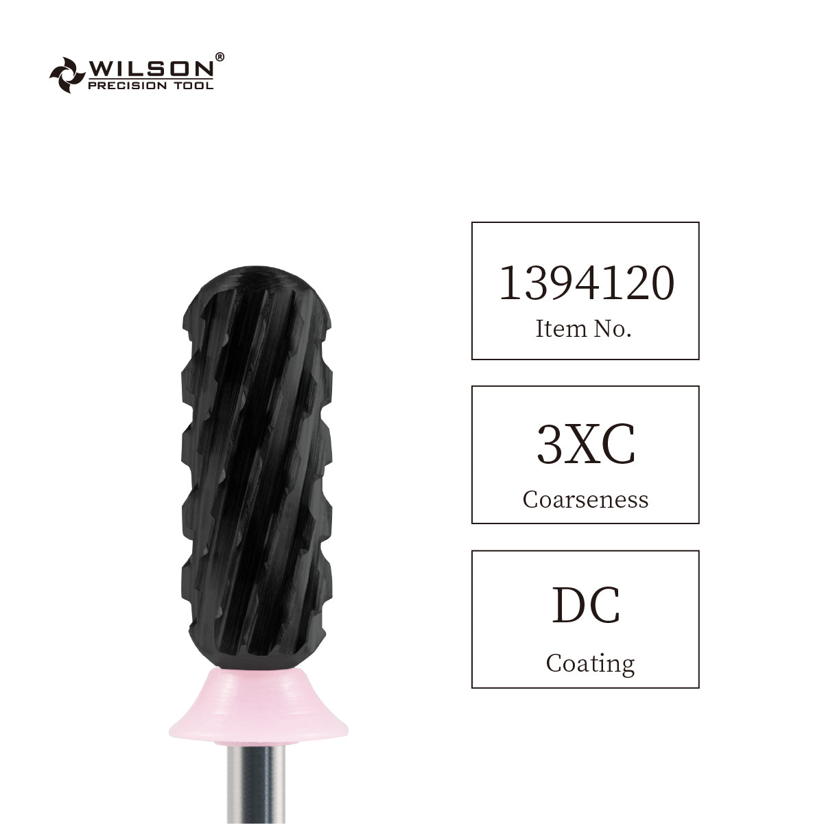 3/32" Smooth Top Large Barrel DC Black Diamond coating Carbide Bit (3XC - F)