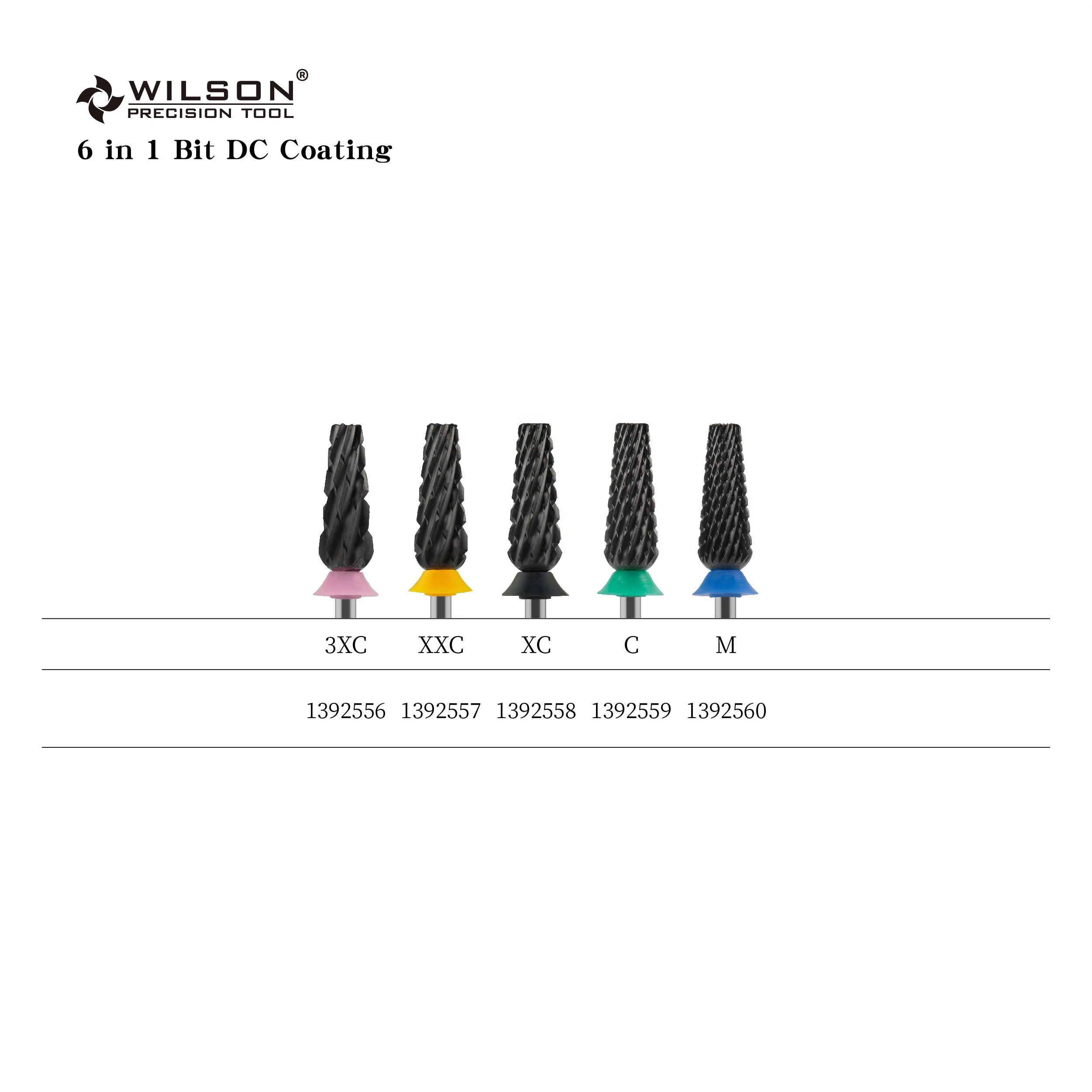 6 in 1 Tapered Barrel Nail Drill Bits,DC diamond coating, 3/32'' Safety Tungsten Carbide Bits