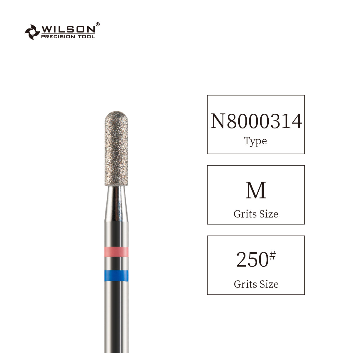 3/32" Natural Diamond Carbide Cuticle rounded top barrel Safety Bit nail bits