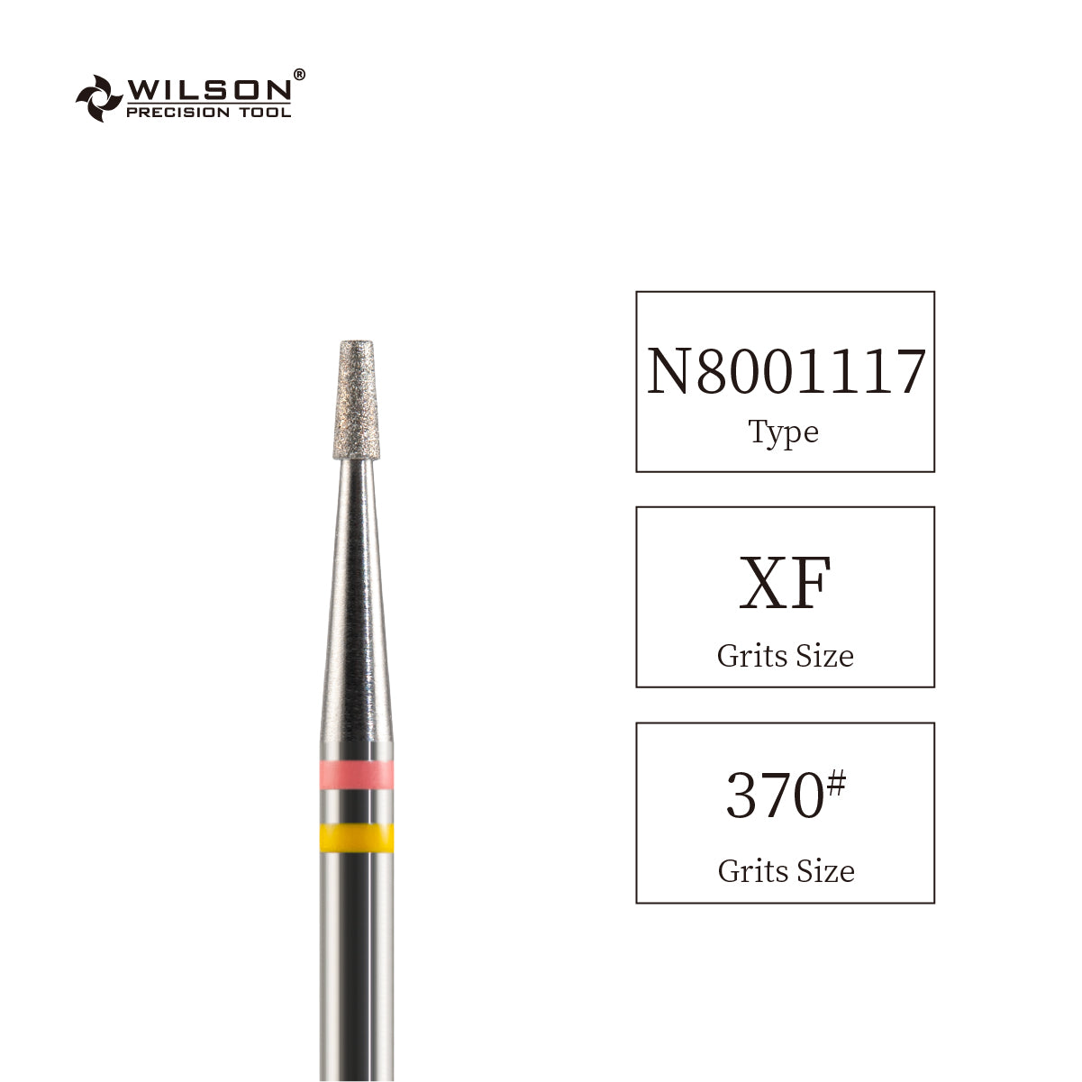 Natural Diamond 1.4mm Short Tapered Barrel Cuticle Clean Nail Drill Bit 3/32''