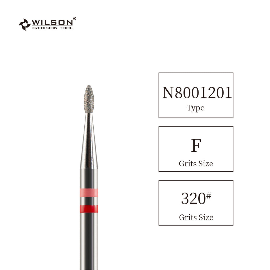 3/32" 1.3mm flame shape Natural Diamond Carbide Nail Bit