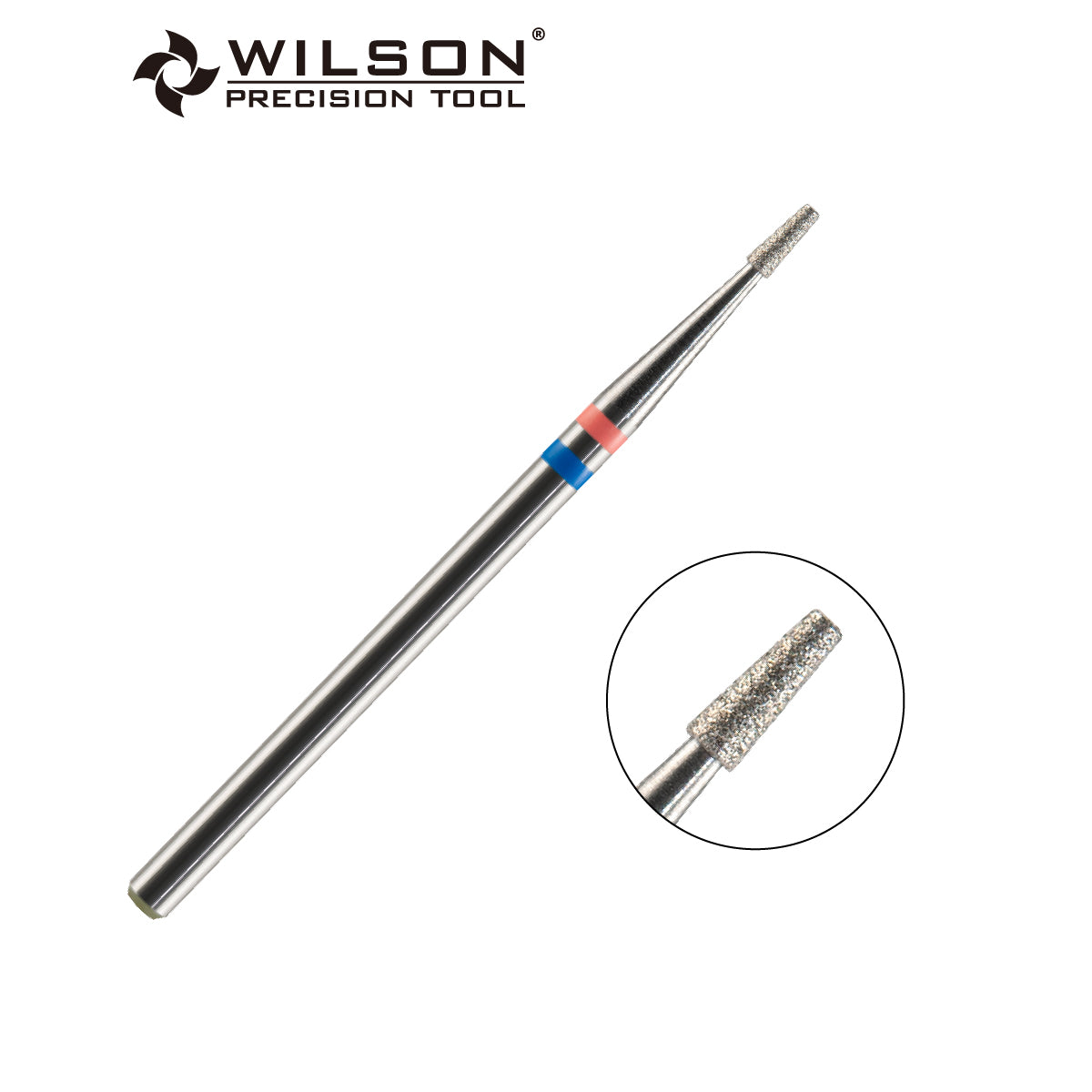 Natural Diamond 1.4mm Short Tapered Barrel Cuticle Clean Nail Drill Bit 3/32''