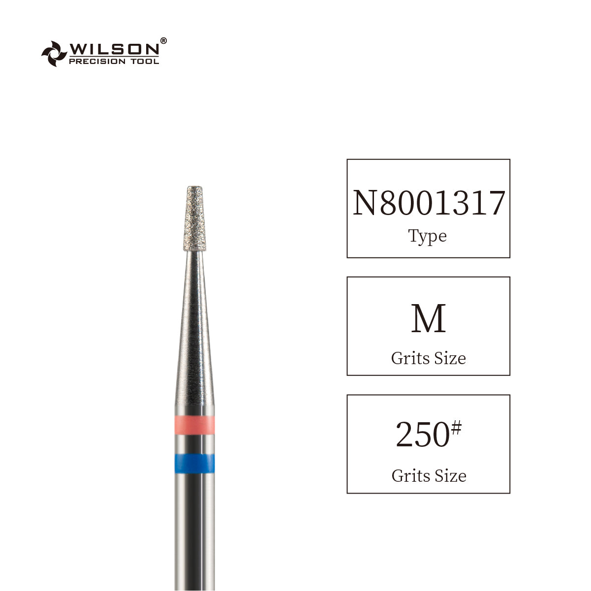 Natural Diamond 1.4mm Short Tapered Barrel Cuticle Clean Nail Drill Bit 3/32''
