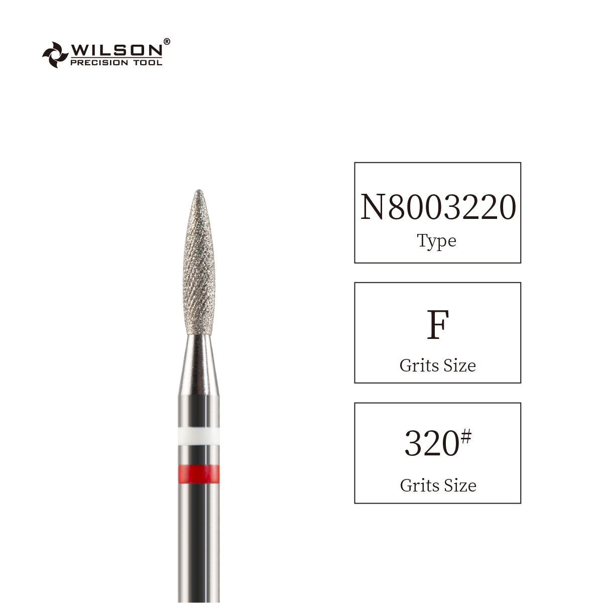 Natural Diamond Cuticle Nail Drill Bit 3/32'' - 1.8mm Flame Shape Diamond Bit (Medium)