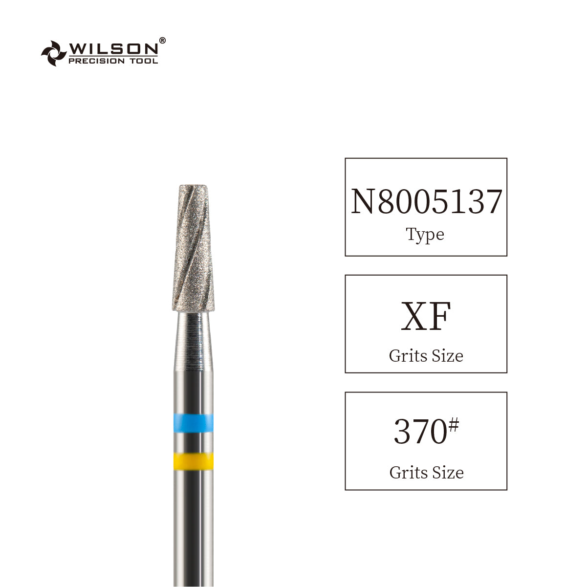 Natural Diamond Nail Drill Bit, Cooling Groove Edition, 2.5 Tapered Shape