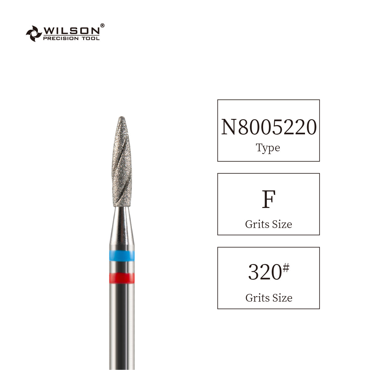 Natural Diamond Nail Drill Bit, Cooling Groove Edition, 1.8 Flame Shape