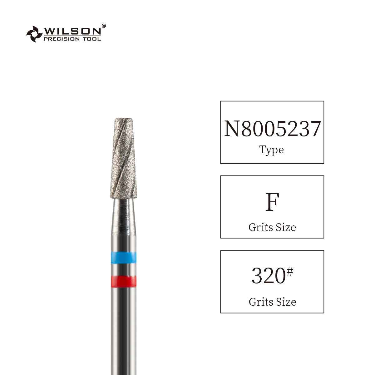 Natural Diamond Nail Drill Bit, Cooling Groove Edition, 2.5 Tapered Shape