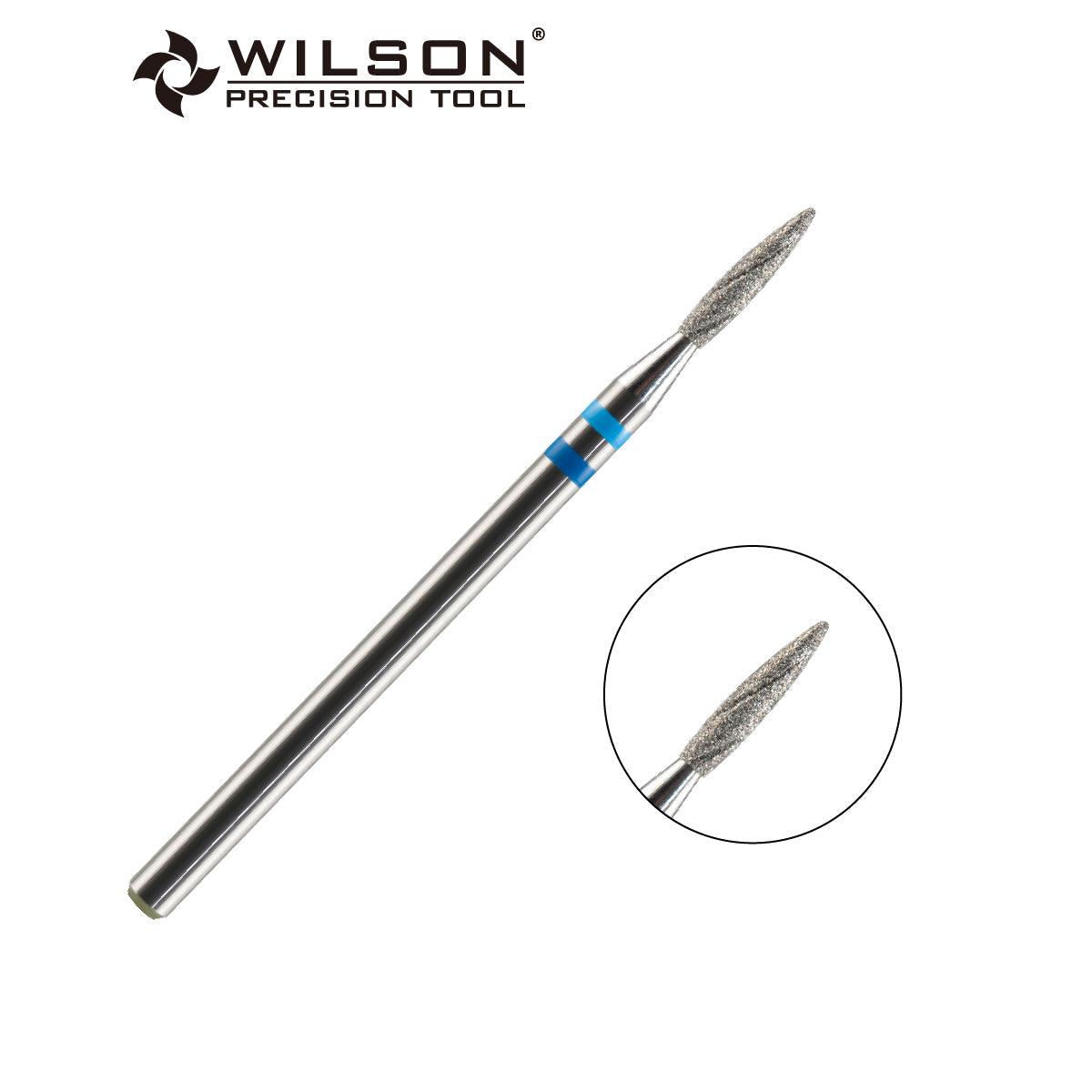 Natural Diamond Nail Drill Bit, Cooling Groove Edition, 1.8 Flame Shape