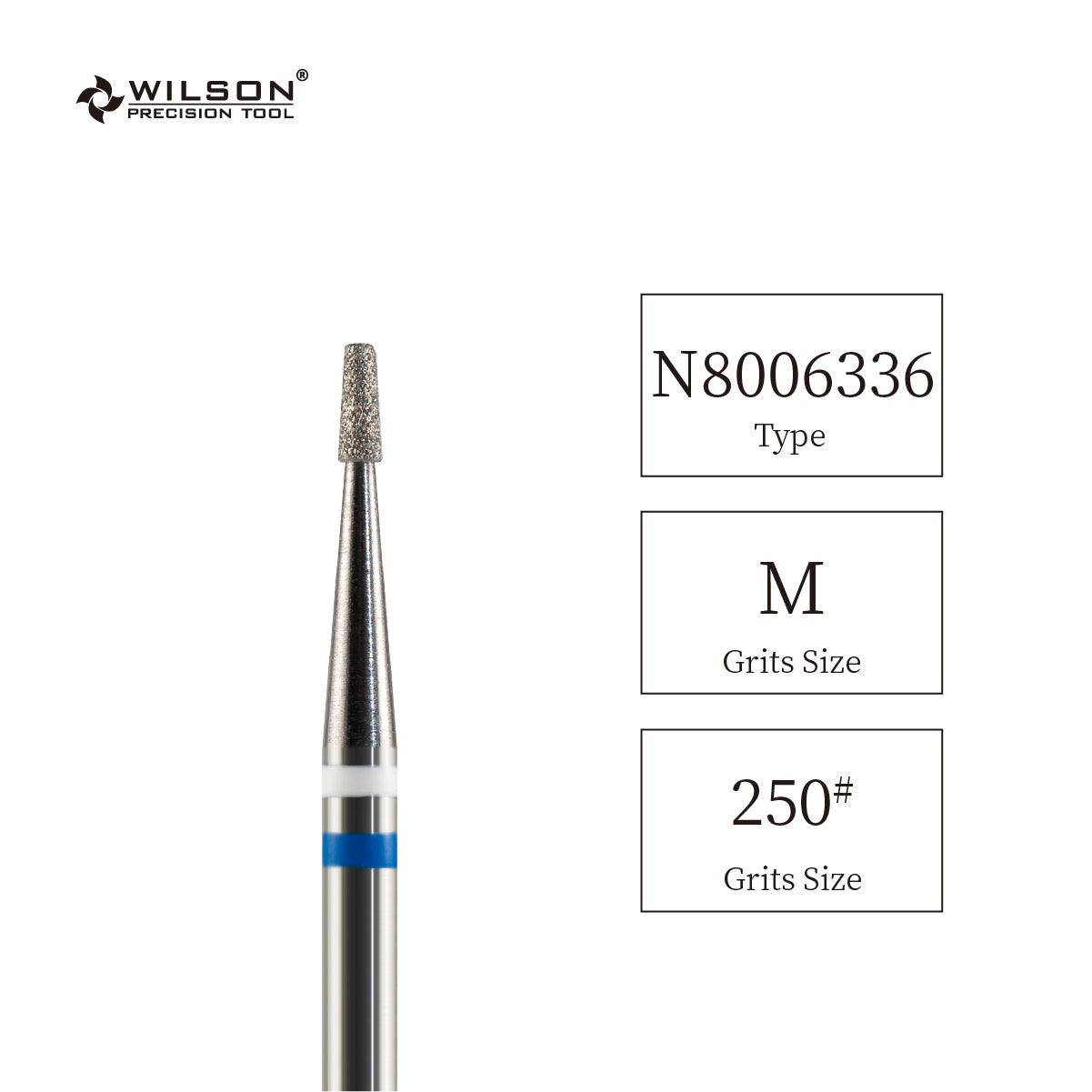 Natural Diamond Cuticle Nail Drill Bit 3/32'' - 1.4mm Short Tapered Shape Diamond Bit