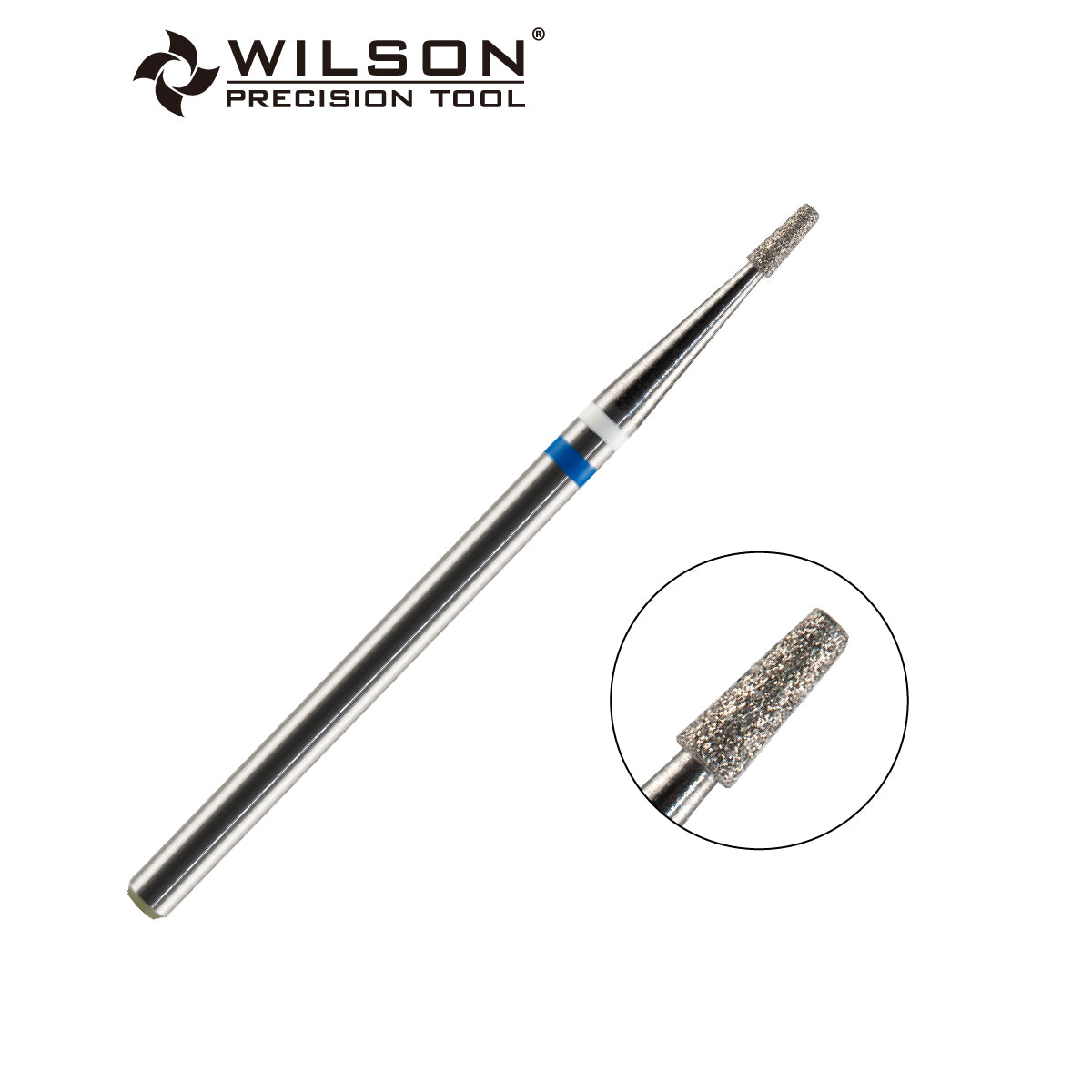 Natural Diamond Cuticle Nail Drill Bit 3/32'' - 1.4mm Short Tapered Shape Diamond Bit