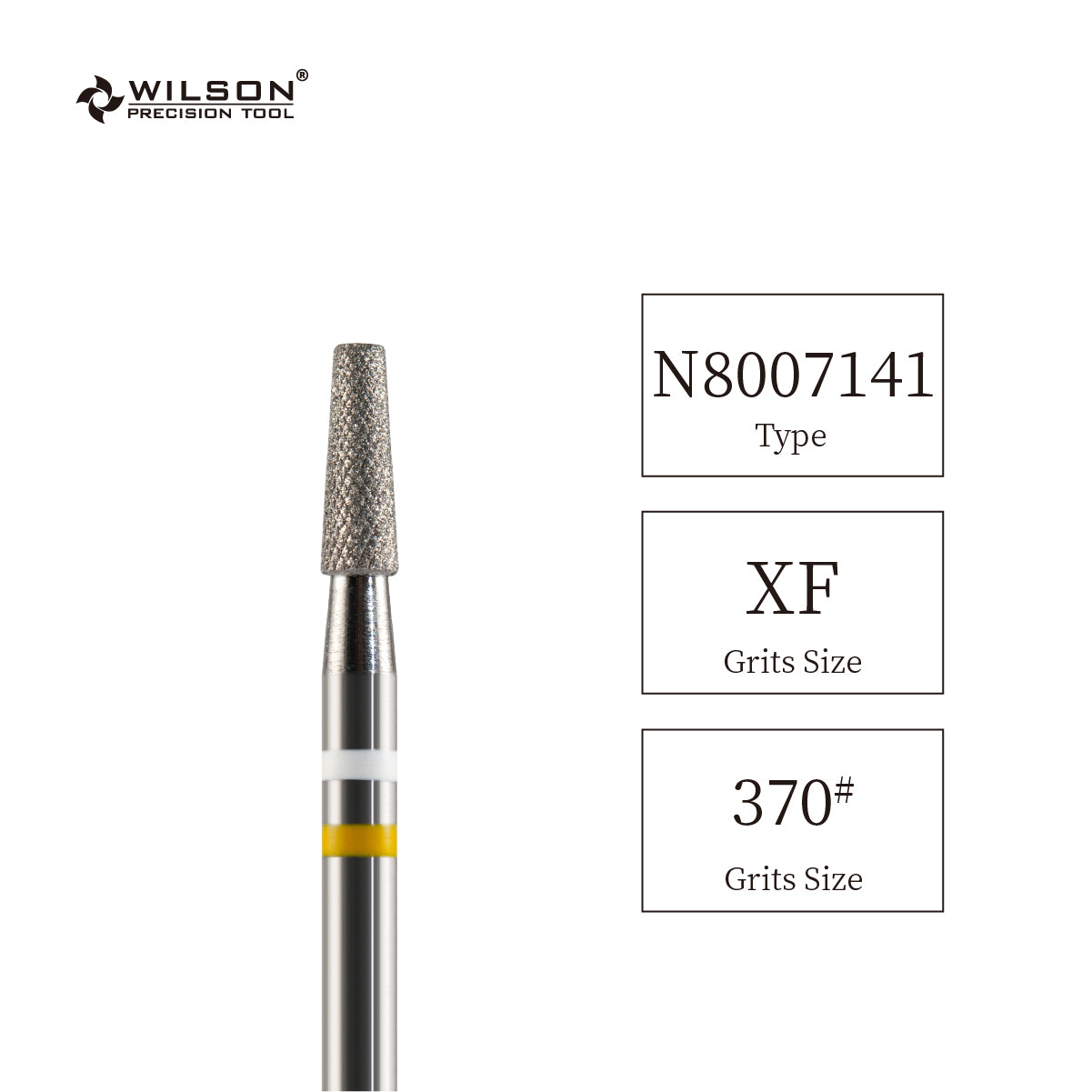 Natural Diamond Cuticle Nail Drill Bit 3/32'' - 2.5mm Tapered Shape Diamond Bit (Medium)