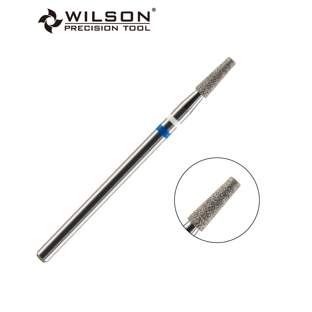 Natural Diamond Cuticle Nail Drill Bit 3/32'' - 2.5mm Tapered Shape Diamond Bit (Medium)